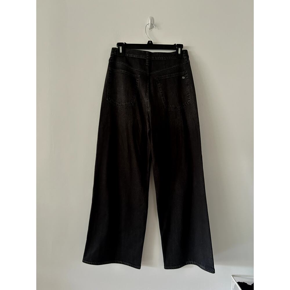 Rag & Bone Miramar Black Terry Andi Wide Leg Pants NWT Size 26 - Picture 7 of 7